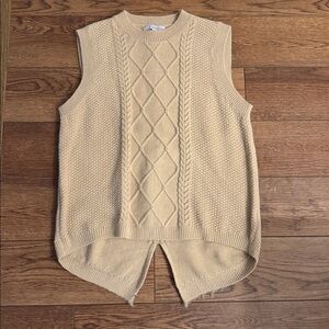 Tan Knit Sweater Vest